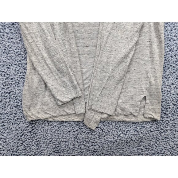 Cynthia Rowley 100% Linen Cardigan Size M Lightweight Open Front Boho Cali Gray - Picture 5 of 11